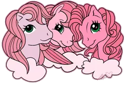 Size: 1028x702 | Tagged: artist needed, safe, artist:muhammad yunus, derpibooru import, ponified, earth pony, pony, aelita schaeffer, cloud, code lyoko, female, g1, g2, g3, heart, heart eyes, image, looking at you, mare, png, simple background, smiling, transparent background, wingding eyes
