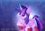 Size: 3508x2480 | Tagged: safe, artist:inaba_hitomi, derpibooru import, twilight sparkle, twilight sparkle (alicorn), alicorn, pony, abstract background, cheek fluff, christmas, christmas stocking, clothes, cute, cutie mark, ear fluff, female, folded wings, high res, holiday, image, leg warmers, looking forward, mare, multicolored mane, multicolored tail, png, purple coat, purple eyes, raised hoof, scarf, solo, stockings, thigh highs, twiabetes, watermark, wings