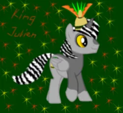 Size: 766x700 | Tagged: safe, artist:queen-of-the-fossas, derpibooru import, ponified, pony, crossover, image, king julien, png, solo, the penguins of madagascar