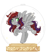 Size: 150x173 | Tagged: safe, artist:alexa1alexa, derpibooru import, oc, oc:evening prose, unofficial characters only, pegasus, pony, female, freckles, image, jewelry, mare, necklace, pearl necklace, pixel art, png, simple background, snow globe, solo, transparent background