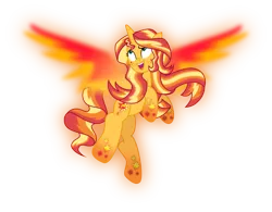 Size: 8060x6289 | Tagged: safe, artist:lincolnbrewsterfan, derpibooru import, sunset shimmer, phoenix, pony, unicorn, equestria girls, my past is not today, .svg available, derpibooru exclusive, female, glow, glowing mane, gold, gradient hooves, image, long mane, mare, orange (color), phoenix wings, phoenixified, png, rainbow power, rainbow power-ified, red, shine like rainbows, shiny, simple background, sun, transparent background, vector, yellow