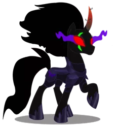 Size: 856x934 | Tagged: safe, artist:dragonchaser123, artist:venjix5, derpibooru import, king sombra, tempest shadow, alicorn, pony, unicorn, alicornified, armor, blank eyes, colored horn, corrupted, curved horn, disembodied horn, eye scar, female, glowing scar, her body has been possessed by sombra, horn, image, mare, oh no, png, possessed, race swap, red eyes, scar, simple background, solo, sombra eyes, sombra's horn, tempest gets her horn back, tempest with sombra's horn, transparent background, well shit, xk-class end-of-the-world scenario