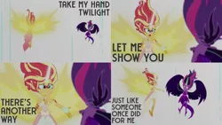 Size: 1986x1117 | Tagged: safe, derpibooru import, edit, edited screencap, editor:quoterific, screencap, sci-twi, sunset shimmer, twilight sparkle, equestria girls, friendship games, daydream shimmer, duo, duo female, female, image, midnight sparkle, open mouth, png