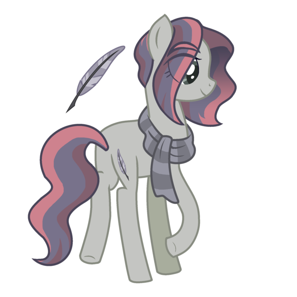 Size: 2160x2160 | Tagged: safe, artist:gallantserver, derpibooru import, oc, earth pony, pony, clothes, female, image, magical lesbian spawn, mare, offspring, parent:blossomforth, parent:marble pie, png, scarf, simple background, solo, transparent background