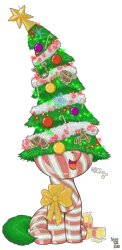 Size: 1800x3700 | Tagged: safe, artist:wispy tuft, derpibooru import, pony, bow, candy, candy cane, christmas, christmas lights, christmas tree, eggnog, female, filly, food, gift wrapped, gingerbread (food), hearth's warming, hearth's warming eve, hearth's warming tree, holiday, image, ornaments, png, present, simple background, stars, tacky, tinsel, transparent background, tree, wholesome, wrapping paper