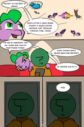 Size: 1280x1944 | Tagged: safe, artist:datzigga, derpibooru import, spike, oc, oc:anon, human, comic:race relations, comic, image, jpeg