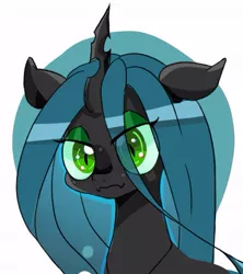 Size: 515x581 | Tagged: safe, artist:tomizawa96, derpibooru import, queen chrysalis, changeling, changeling queen, bust, female, image, jpeg, portrait, simple background, solo, white background
