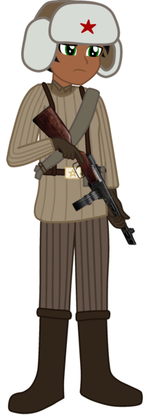 Size: 1024x2617 | Tagged: safe, artist:edy_january, derpibooru import, oc, oc:edy january, equestria girls, communism, gun, image, png, ppsh-41, red army, solo, soviet union, weapon, world war ii