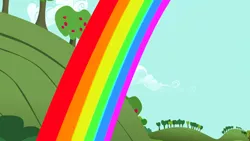 Size: 1280x720 | Tagged: safe, derpibooru import, screencap, hearts and hooves day (episode), background, image, no pony, png, rainbow, scenic ponyville