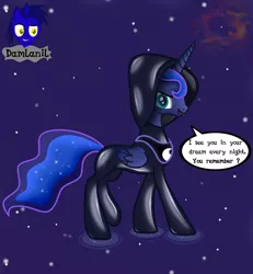 Size: 3840x4154 | Tagged: safe, artist:damlanil, derpibooru import, princess luna, alicorn, pony, breaking the fourth wall, catsuit, clothes, crown, dream, ethereal mane, female, galaxy mane, hood, horn, image, jewelry, latex, latex suit, looking at you, mare, nebula, necklace, planetary nebula, png, regalia, rubber, shiny, show accurate, solo, space, stars, suit, vector, wings