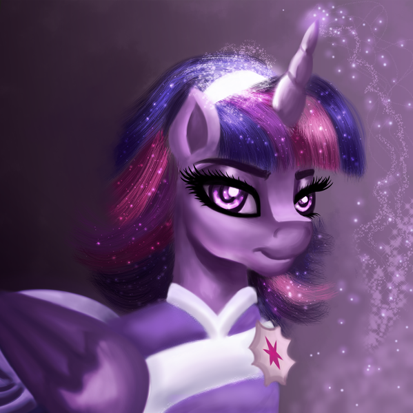 Size: 3169x3174 | Tagged: safe, artist:stormystica, derpibooru import, twilight sparkle, twilight sparkle (alicorn), alicorn, pony, the last problem, clothes, coronation dress, dress, female, image, looking at you, png, second coronation dress, solo