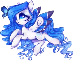 Size: 945x783 | Tagged: safe, artist:misspinka, derpibooru import, oc, oc:rainjay swann, butterfly, insect, pegasus, pony, colored wings, female, image, mare, multicolored wings, png, simple background, solo, transparent background, wings