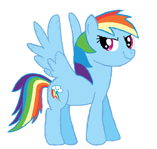 Size: 501x476 | Tagged: safe, artist:maverickmam, derpibooru import, rainbow dash, pegasus, pony, image, png, simple background, smiling, solo, white background