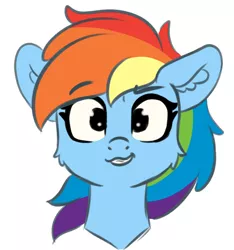 Size: 2234x2389 | Tagged: safe, artist:yelowcrom, derpibooru import, rainbow dash, pegasus, pony, cheek fluff, cute, ear fluff, female, image, looking at you, mare, png, simple background, white background