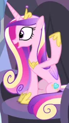 Size: 642x1129 | Tagged: safe, derpibooru import, screencap, princess cadance, alicorn, pony, equestria games (episode), cropped, cute, cutedance, female, image, mare, png, solo, waving