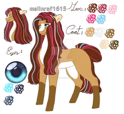 Size: 900x833 | Tagged: safe, artist:malinraf1615, derpibooru import, oc, oc:chocolate cake, unofficial characters only, earth pony, pony, female, image, mare, offspring, parent:cheese sandwich, parent:pinkie pie, parents:cheesepie, png, reference sheet, simple background, solo, transparent background