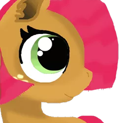 Size: 500x500 | Tagged: safe, artist:poniartsy, derpibooru import, babs seed, earth pony, female, image, looking up, png, simple background, solo, transparent background