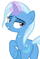 Size: 4250x6293 | Tagged: safe, artist:grapefruitface1, derpibooru import, trixie, pony, unicorn, road to friendship, butt, image, looking at you, looking back, looking back at you, magic, magic aura, png, show accurate, simple background, solo, trace, transparent background, vector, we're friendship bound, wet, wet mane