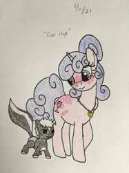 Size: 407x543 | Tagged: safe, artist:carty, derpibooru import, oc, oc:reeko's son, oc:rosé blush, unofficial characters only, earth pony, unicorn, baby, female, image, jpeg, male, mother and child, mother and son, toddler