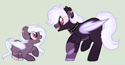 Size: 1268x664 | Tagged: safe, artist:lominicinfinity, derpibooru import, oc, oc:midnight star, oc:starlight night, unofficial characters only, bat pony, pony, female, filly, image, male, png, simple background, stallion