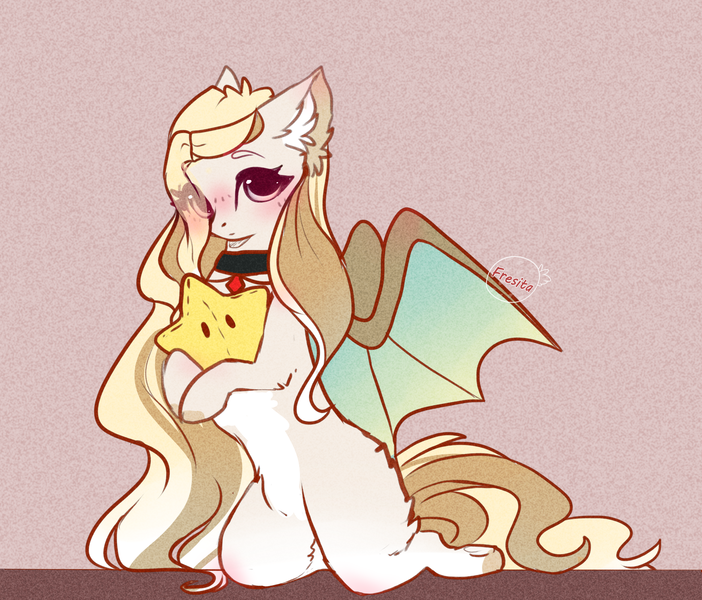 Size: 2242x1917 | Tagged: safe, artist:1fresita, derpibooru import, oc, oc:mary, bat pony, pony, blushing, eye clipping through hair, female, hair over one eye, image, kneeling, looking at you, mare, pale belly, plushie, png, solo, star plushie, stars