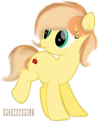 Size: 1000x1184 | Tagged: safe, artist:indonesiarailroadpht, derpibooru import, oc, oc:fruitlines, unofficial characters only, earth pony, pony, image, looking back, png, show accurate, simple background, solo, transparent background