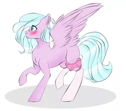 Size: 1426x1267 | Tagged: safe, artist:toptian, derpibooru import, oc, unofficial characters only, pegasus, pony, blushing, clothes, image, pegasus oc, png, raised hoof, simple background, socks, solo, white background, wings