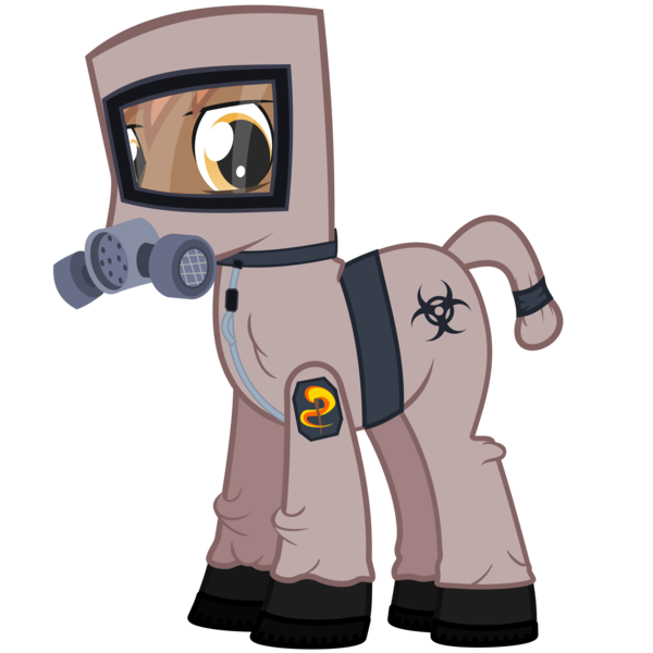 Size: 2344x2344 | Tagged: safe, artist:the smiling pony, derpibooru import, oc, oc:firebrand, unofficial characters only, pegasus, pony, derpibooru community collaboration, .svg available, 2021 community collab, hazmat suit, image, male, png, simple background, solo, stallion, transparent background, vector