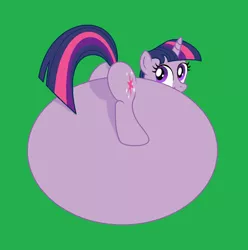 Size: 1297x1305 | Tagged: artist needed, suggestive, artist:preggoapplebloom, derpibooru import, edit, twilight sparkle, pony, unicorn, 1000 hours in ms paint, belly, belly bed, big belly, butt, circle tool, cutie mark, female, green background, huge belly, image, impossibly large belly, jpeg, rear view, simple background, solo, twibutt, twipred, unicorn twilight, vore