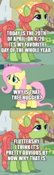 Size: 500x1612 | Tagged: safe, derpibooru import, edit, edited screencap, screencap, fluttershy, tree hugger, earth pony, pegasus, pony, make new friends but keep discord, 4/20, comic, drugs, female, image, mare, png, screencap comic, tree stoner