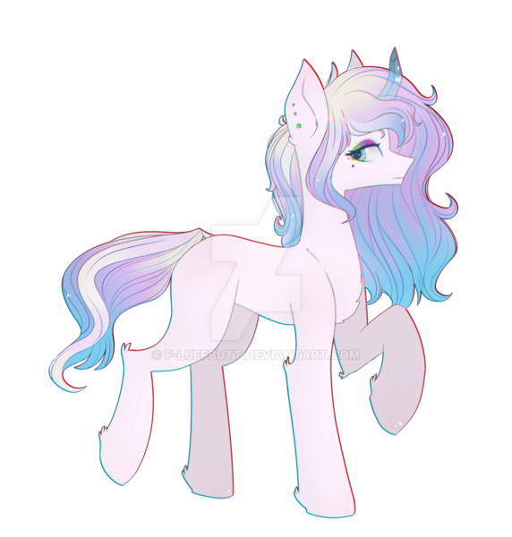 Size: 1600x1677 | Tagged: safe, artist:f-luffbutt, derpibooru import, oc, pony, unicorn, deviantart watermark, female, image, mare, obtrusive watermark, png, simple background, solo, transparent background, watermark