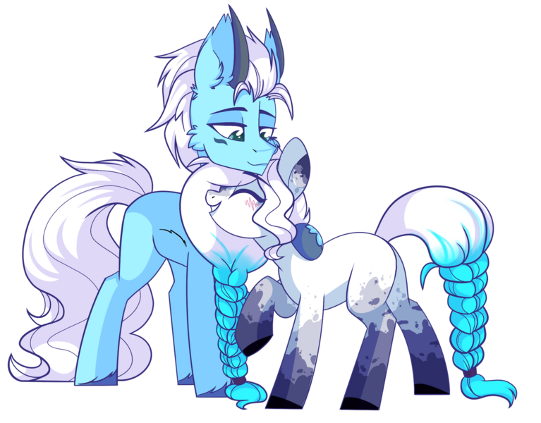 Size: 1280x1001 | Tagged: safe, artist:cloud-fly, derpibooru import, part of a set, oc, unofficial characters only, pony, commission, female, horns, image, male, mare, png, simple background, stallion, transparent background, ych result