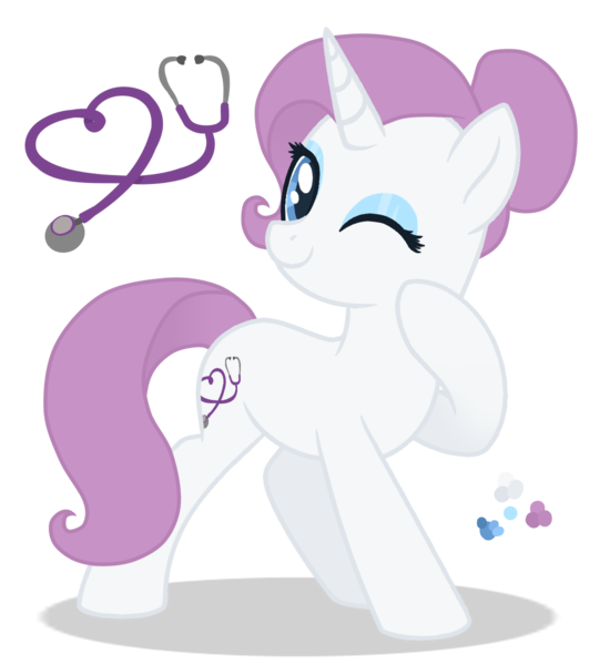 Size: 1100x1200 | Tagged: safe, artist:magicuniclaws, derpibooru import, oc, pony, unicorn, female, image, magical lesbian spawn, mare, offspring, parent:nurse redheart, parent:rarity, png, simple background, solo, transparent background
