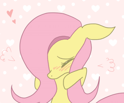 Size: 1878x1563 | Tagged: safe, artist:pikachu0205, derpibooru import, fluttershy, pony, animated, blushing, bust, covering, cute, daaaaaaaaaaaw, emanata, eyes closed, female, floppy ears, flustered, frame by frame, gif, hair over one eye, heart, image, mare, shy, shyabetes, solo, squigglevision