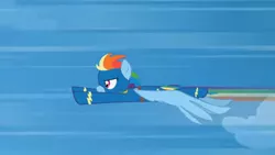 Size: 1280x720 | Tagged: safe, artist:agrol, derpibooru import, rainbow dash, pegasus, amulet, amulet of wings, artificial wings, augmented, bandage, bandaged wing, choose your wings, clothes, determined, determined smile, image, jewelry, jpeg, magic, magic wings, rainbow trail, solo, uniform, wings, wonderbolts uniform