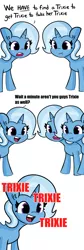Size: 2250x6662 | Tagged: safe, artist:tjpones, derpibooru import, edit, trixie, pony, unicorn, comic, cute, diatrixes, female, image, mare, multeity, png, simple background, trixie's pills, wat, white background