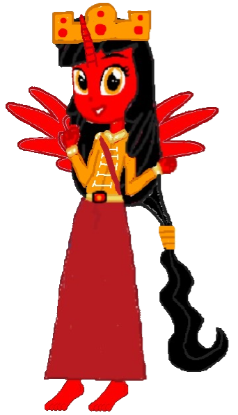 Size: 342x597 | Tagged: safe, artist:loomytyranny, derpibooru import, hybrid, equestria girls, 1000 hours in ms paint, barefoot, bright redness, crown, equestria, feet, female, holland, image, jewelry, mars, monarch, monarchy, png, ponytail, regalia, sister, wings