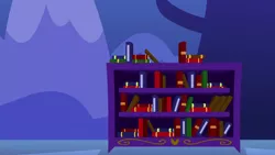 Size: 1280x720 | Tagged: safe, derpibooru import, screencap, a flurry of emotions, background, book, bookshelf, image, liminal space, no pony, png, scenic ponyville, twilight's castle