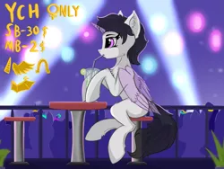 Size: 3850x2890 | Tagged: safe, artist:singovih, derpibooru import, oc, alicorn, earth pony, pegasus, pony, unicorn, club, cocktail, commission, crowd, female, image, jpeg, lights, mare, ych sketch, your character here