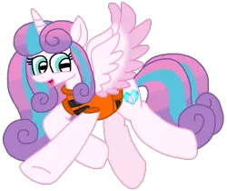 Size: 1107x928 | Tagged: safe, artist:徐詩珮, derpibooru import, princess flurry heart, alicorn, pony, bubbleverse, series:sprglitemplight diary, series:sprglitemplight life jacket days, series:springshadowdrops diary, series:springshadowdrops life jacket days, alternate universe, clothes, female, image, lifejacket, next generation, older, older flurry heart, png, simple background, transparent background