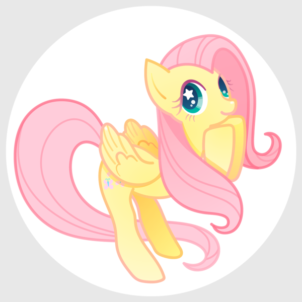 Size: 1200x1200 | Tagged: safe, artist:boon_9, derpibooru import, part of a set, fluttershy, pegasus, pony, circle background, cute, female, image, mare, png, shyabetes, solo, starry eyes, wingding eyes