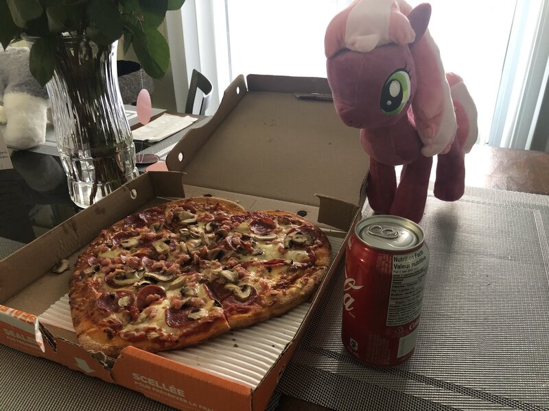 Size: 2048x1536 | Tagged: safe, derpibooru import, cheerilee, earth pony, pony, cheese pizza, coca-cola, coke, drink, food, forever alone, heart, holiday, image, jpeg, meme, pizza, soda, valentine's day, waifu dinner