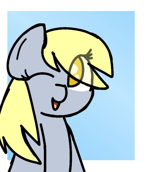 Size: 600x700 | Tagged: safe, artist:two2sleepy, derpibooru import, derpy hooves, image, one eye closed, png, smiling, solo, wink