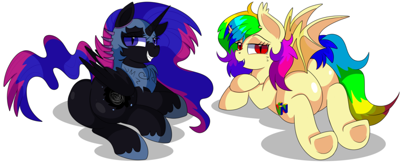 Size: 11600x4800 | Tagged: safe, artist:rainbowtashie, author:bigonionbean, derpibooru import, nightmare moon, princess cadance, princess celestia, princess luna, twilight sparkle, twilight sparkle (alicorn), oc, oc:queen nightmare pulsar, oc:rainbow tashie, alicorn, bat pony, earth pony, pony, absurd resolution, alicorn princess, armor, bat ponified, butt, clothes, commissioner:bigonionbean, costume, cute, cutie mark, extra thicc, fake wings, fangs, female, flank, fusion, fusion:queen nightmare pulsar, image, jewelry, mare, nightmare night, nightmare night costume, plot, png, race swap, regalia, simple background, transparent background