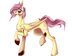 Size: 1280x1001 | Tagged: grimdark, artist:immagoddampony, derpibooru import, fluttershy, pony, blood, image, png, simple background, solo, transparent background