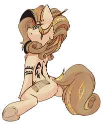 Size: 1960x2364 | Tagged: safe, artist:beardie, derpibooru import, oc, oc:hyra glyph, unofficial characters only, earth pony, pony, butt, chest fluff, cute, eye clipping through hair, female, image, looking at you, looking back, looking back at you, mare, plot, png, simple background, solo, transparent background, underhoof