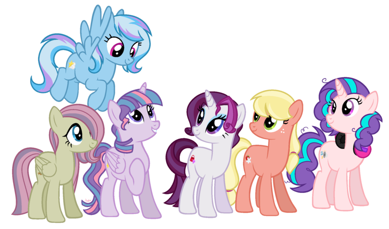 Size: 2380x1400 | Tagged: safe, artist:cherrycandi, derpibooru import, alicorn, earth pony, pegasus, pony, unicorn, base used, female, fusion, group, headphones, image, magical lesbian spawn, makeup, offspring, parent:applejack, parent:cayenne, parent:fluttershy, parent:lily, parent:lily valley, parent:marble pie, parent:pinkie pie, parent:rainbow dash, parent:rarity, parent:trixie, parent:twilight sparkle, parent:vapor trail, parent:vinyl scratch, parents:cayennity, parents:lilyjack, parents:marbleshy, parents:trixdash, parents:vaporlight, parents:vinylpie, png, simple background, transparent background