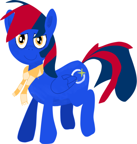 Size: 2405x2514 | Tagged: safe, artist:coolrainbow20, derpibooru import, oc, oc:friendly star, unofficial characters only, pegasus, derpibooru community collaboration, 2021 community collab, clothes, cute, derpibooru exclusive, drawn with reference, image, ocbetes, pegasus oc, png, scarf, simple background, solo, transparent background, wings