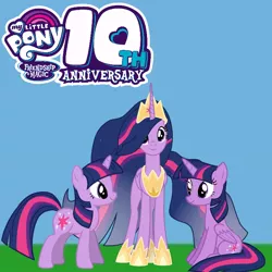 Size: 768x768 | Tagged: safe, artist:felix lynn, derpibooru import, princess twilight 2.0, twilight sparkle, twilight sparkle (alicorn), alicorn, pony, unicorn, the last problem, female, happy birthday mlp:fim, image, jpeg, mare, mlp fim's tenth anniversary, self ponidox, unicorn twilight