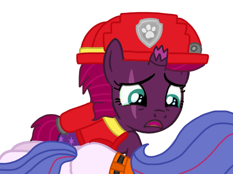 Size: 1440x1080 | Tagged: safe, artist:徐詩珮, derpibooru import, fizzlepop berrytwist, tempest shadow, oc, oc:aurora (tempest's mother), series:sprglitemplight diary, series:sprglitemplight life jacket days, series:springshadowdrops diary, series:springshadowdrops life jacket days, alternate universe, clothes, female, image, lifejacket, marshall (paw patrol), mother and child, mother and daughter, paw patrol, png, simple background, transparent background